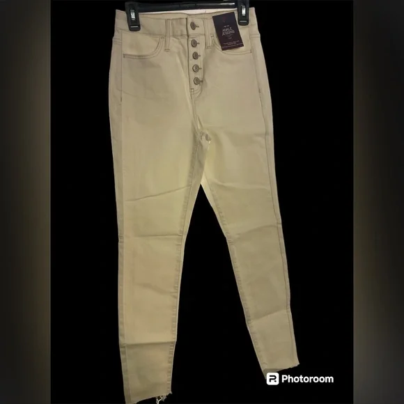 So high rise Ankle Jegging NWT size 7/28W cream color - Picture 3 of 6